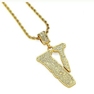 NEW ICED OUT HIP HOP GOLD 18K NECKLACE ROPE CHAIN